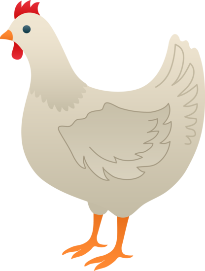 Cute Clipart Hen - Hen In Clipart (416x550)