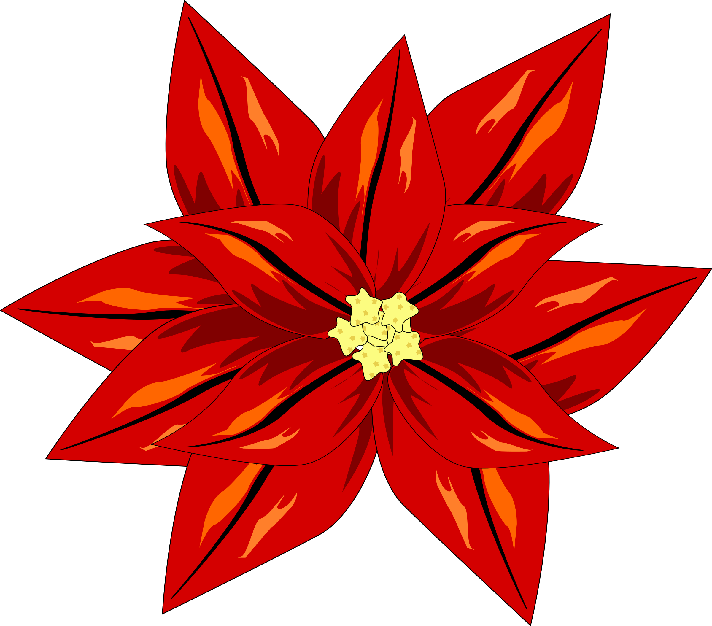 Poinsettia Clip Art Free (2400x2110)