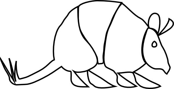 Armadillo Clip Art - Dibujos De Cachicamos Para Colorear (600x308)
