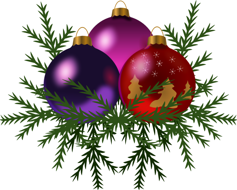 Decoration Clipart Poinsettia - Trio Of Holiday Ornaments Round Ornament (800x640)