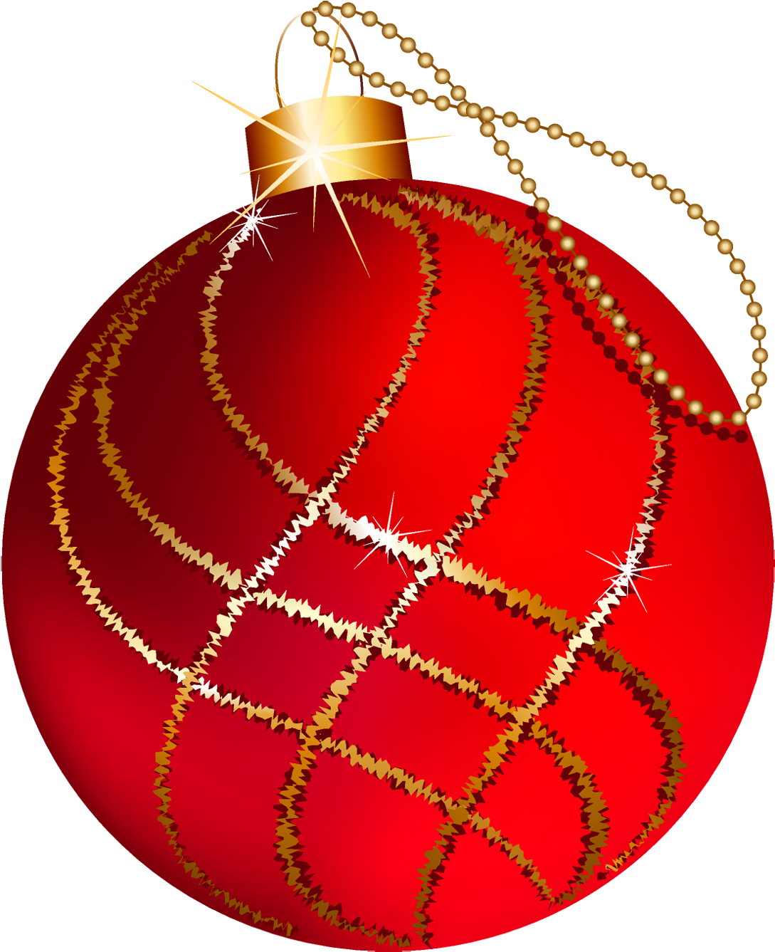 Poinsettia Clipart Xmas Ornaments - Red And Gold Ornaments (1100x1348)