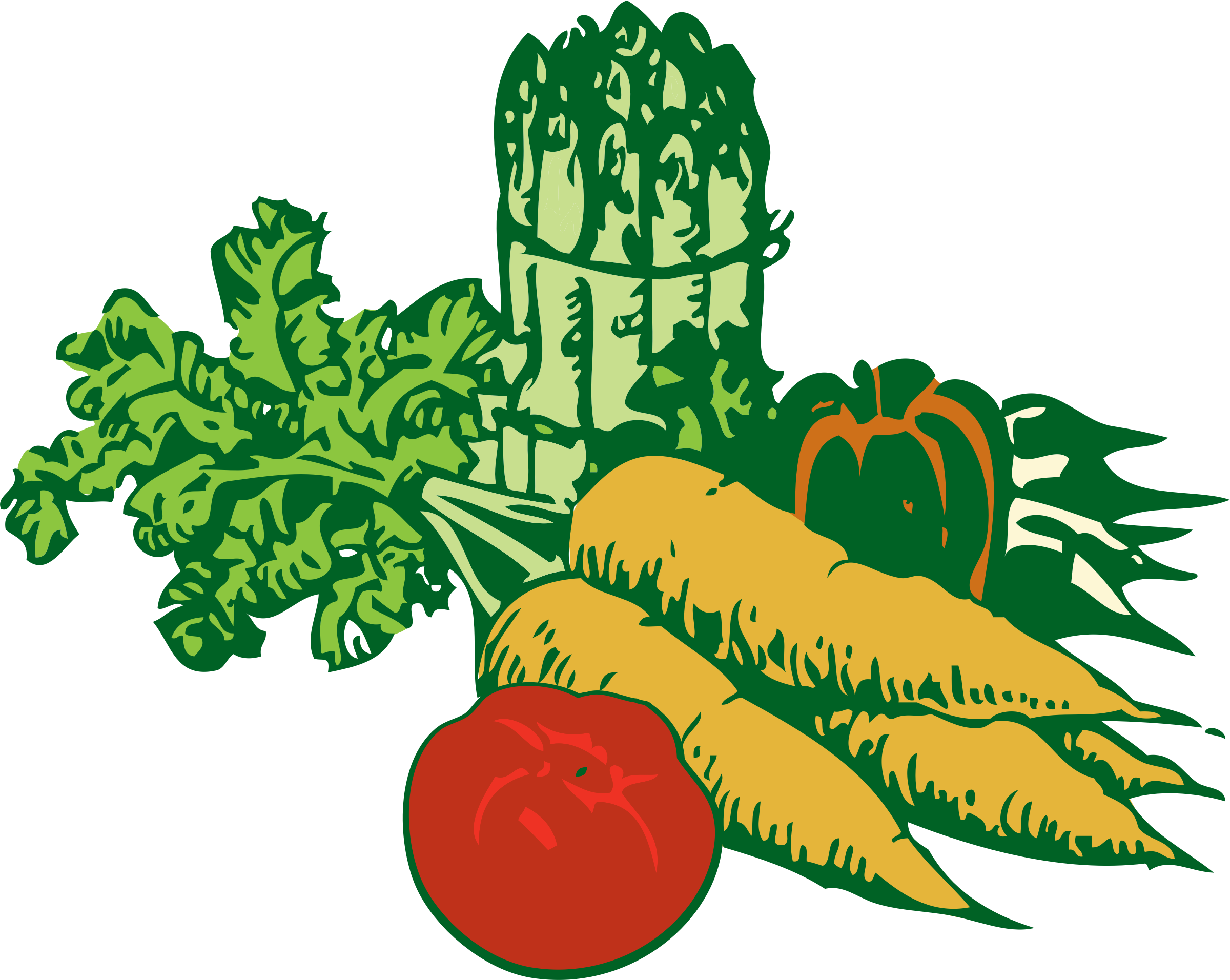 Free Png,logo,coloring Pages Market Clipart - Vegetable Garden Clipart (2400x1912)