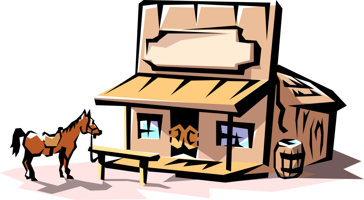 Vector Illustration Of Western Saloon Bar Drinking - Three-legged Dog Walked Into A Bar [book] (1272x700)