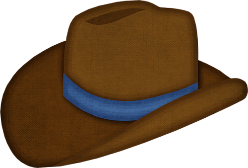 Cowboy Hat Clipart Western Birthday - Sombreros De Vaqueros Animados (500x338)