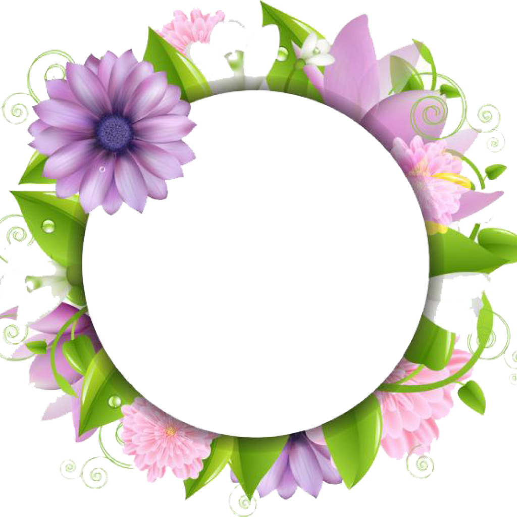 Flower Border Png Download Flowers Borders Free Png - Clip Art Flowers Border (1024x1024)