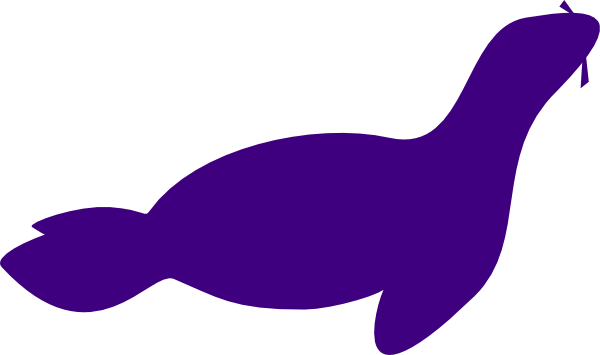 Purple Seal Lion Clipart (600x355)