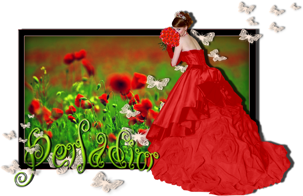 Red Dress Mariposas Verde 754 Kb - Girl (1000x662)