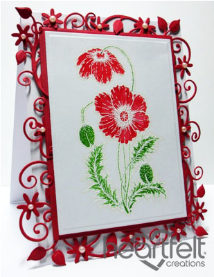 White/red Card, Grand Calibur, Ivory Promarker Pen, - Heartfelt Creations (400x400)