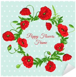 Vinilo Pixerstick Vintage Tarjeta - Poppy (400x400)