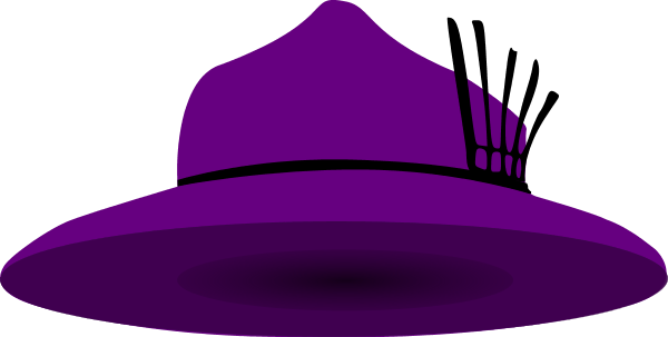 Girl Scout Hat Clipart - Purple Hat Clip Art (600x303)