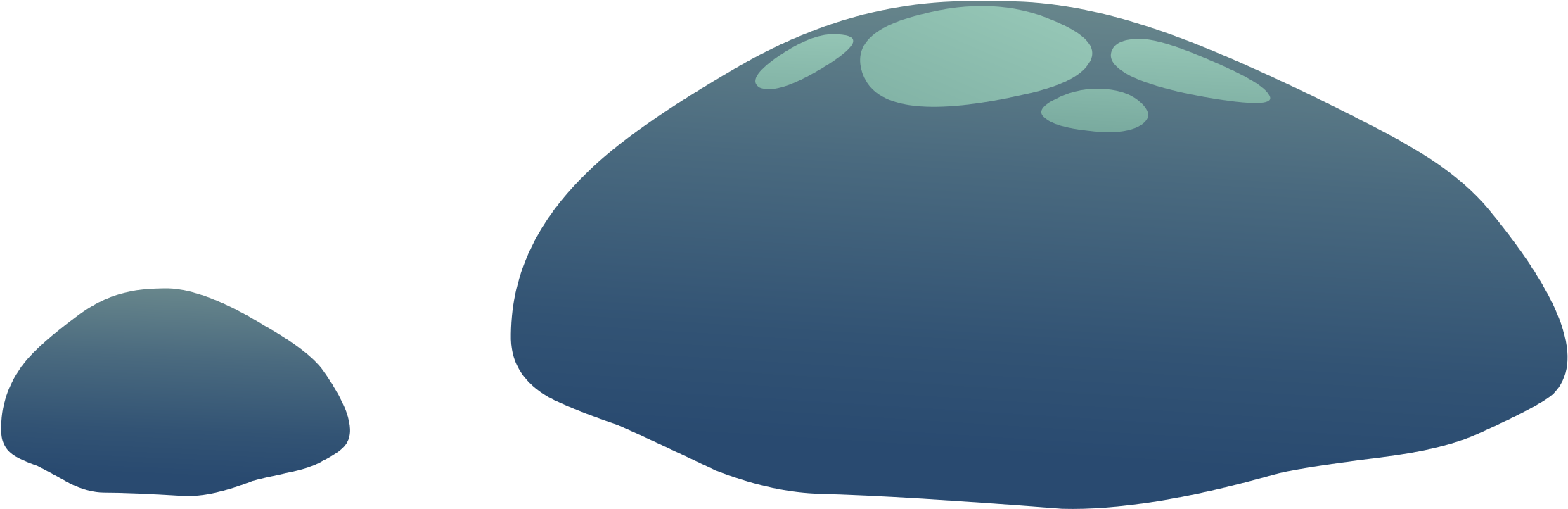 Grass Stone 1 - Clip Art (2400x808)