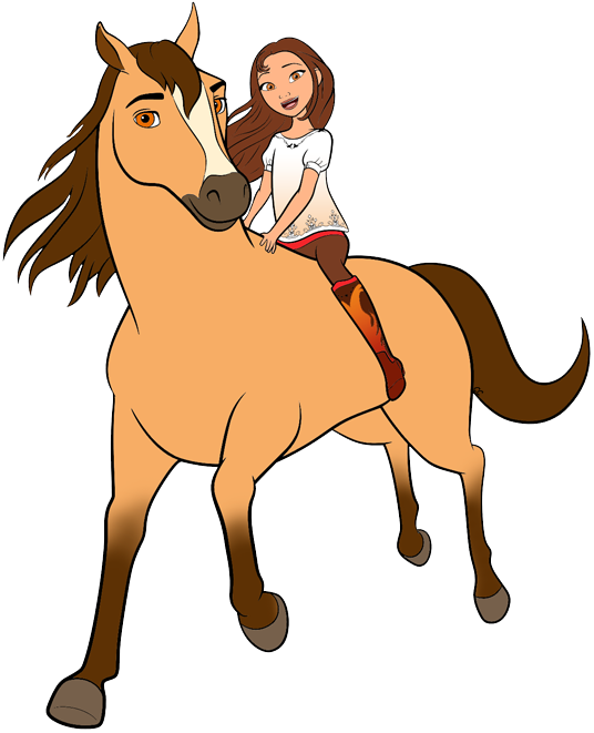 Lucky Riding Spirit - Spirit Riding Free Clipart (536x661)
