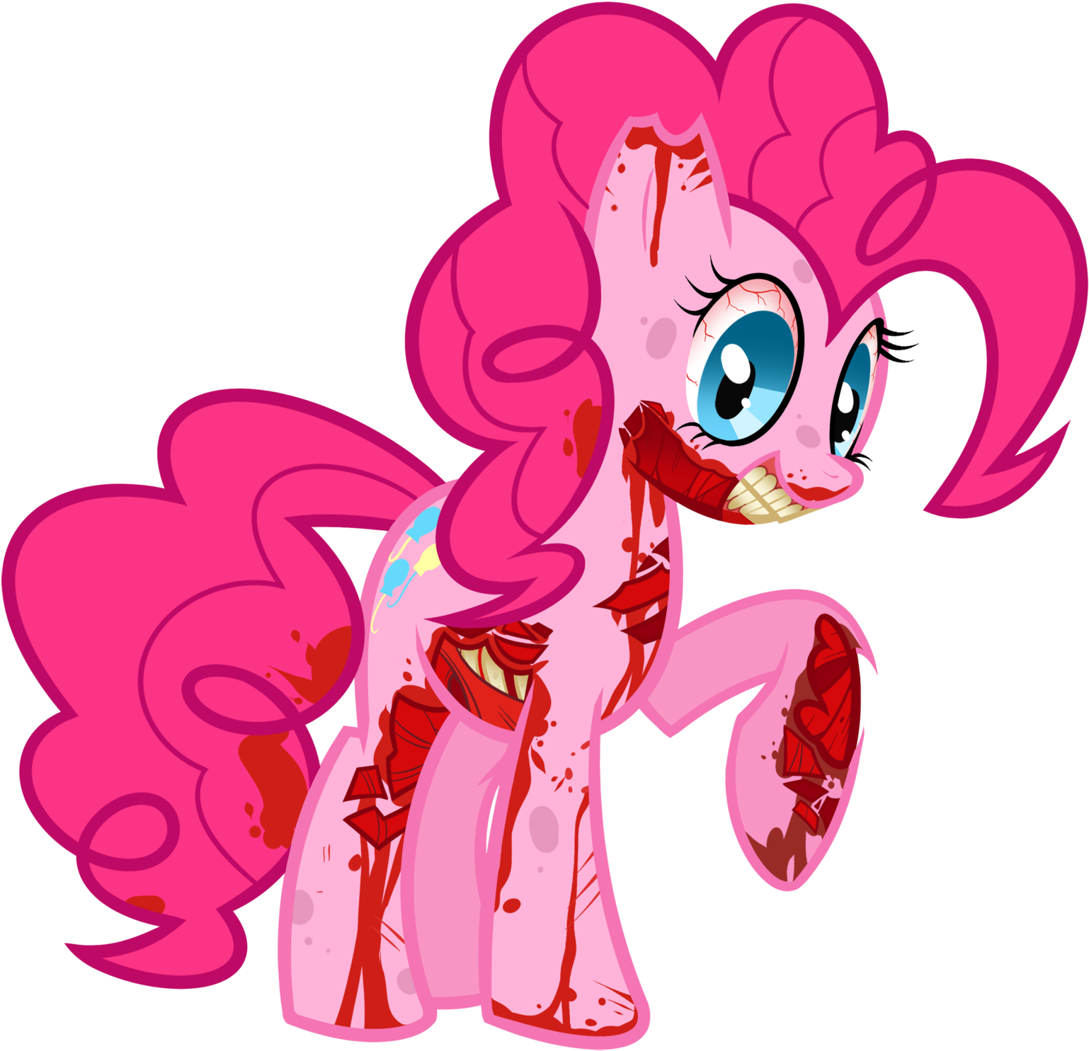 Zombie Pinkie Pie From My Little Pony By Dragoart - My Little Pony Png (1600x1588)