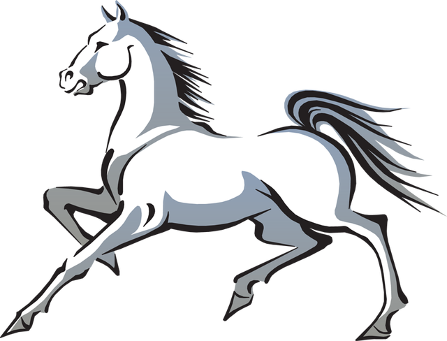Cartoon Horse Clip Art - Mustang Horse Clip Art (640x488)