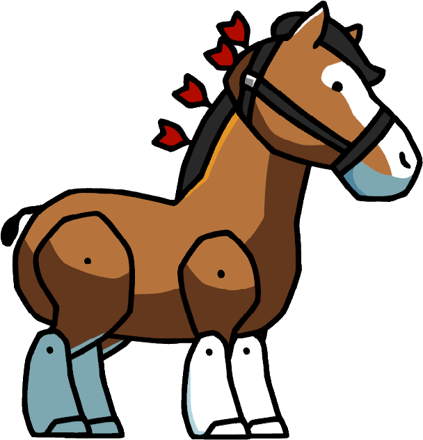 Trojan Horse Clipart Scribblenauts - Scribblenauts Remix Horse (618x638)