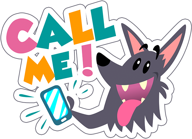Cute Funny Dog Comic Stickers Messages Sticker-11 - Cartoon (618x618)