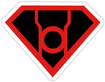 Red Lantern Super By Rawrcola Red Lantern Supergirl - Sticker (375x360)