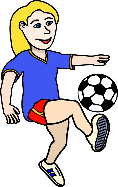 Football, Sports, Game, Girl, Playing, Player, Soccer - Soccer Ball Clip Art (407x640)