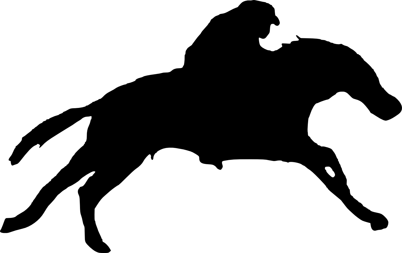 Free Download - Man On Horse Silhouette (1387x872)
