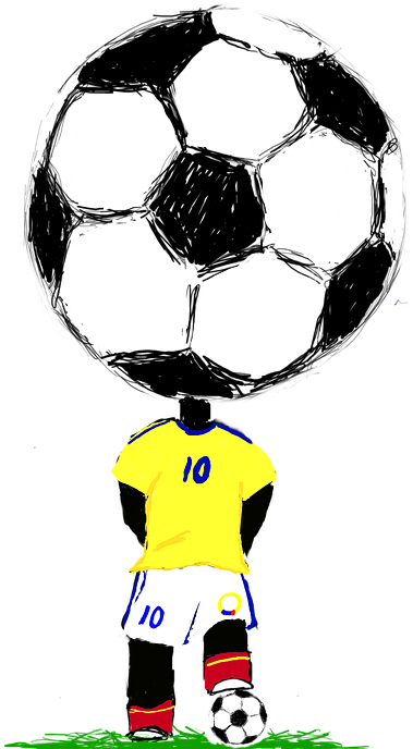Cartoon Girl Playing Soccer 24, - Sports (720x720)