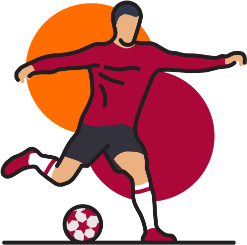 Soccer Player Running With The Ball - Football (512x512)