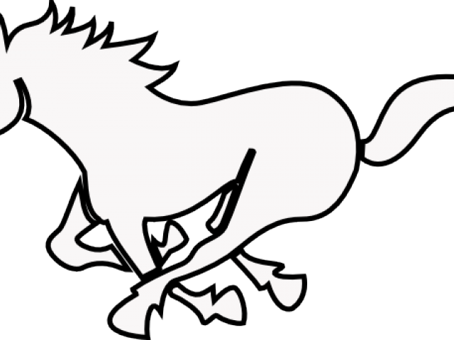 Running Horse Outline - Horse (640x480)