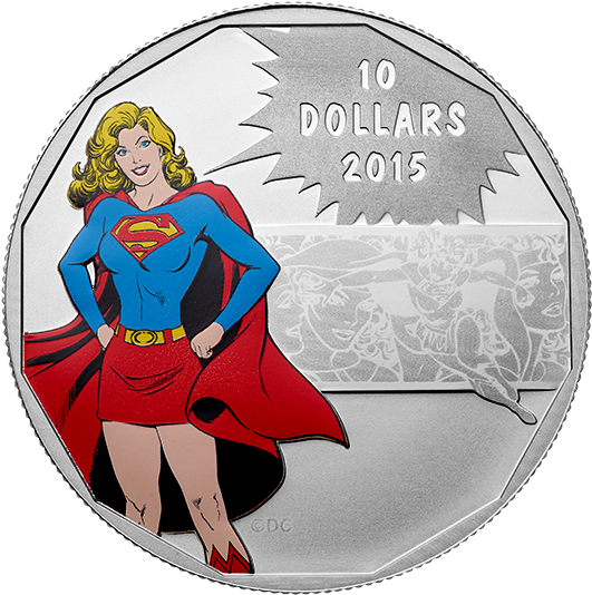 Royal Canadian Mint 1/2 Oz Silver $10 Dc Comics Originals - 1 2 Oz Fine Silver Coloured Coin Dc Comics ™ Originals (570x570)