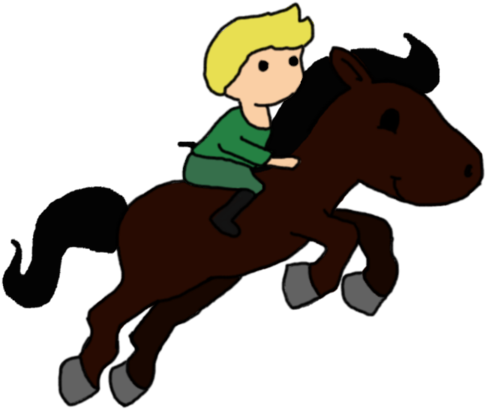 Niall On A Horse Cartoon - Cartoon (900x731)