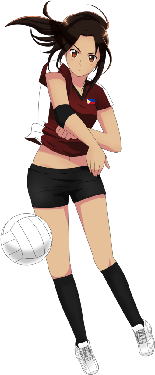Volleyball By Exelionstar Anime Girl Playing Volleyball (610x1307