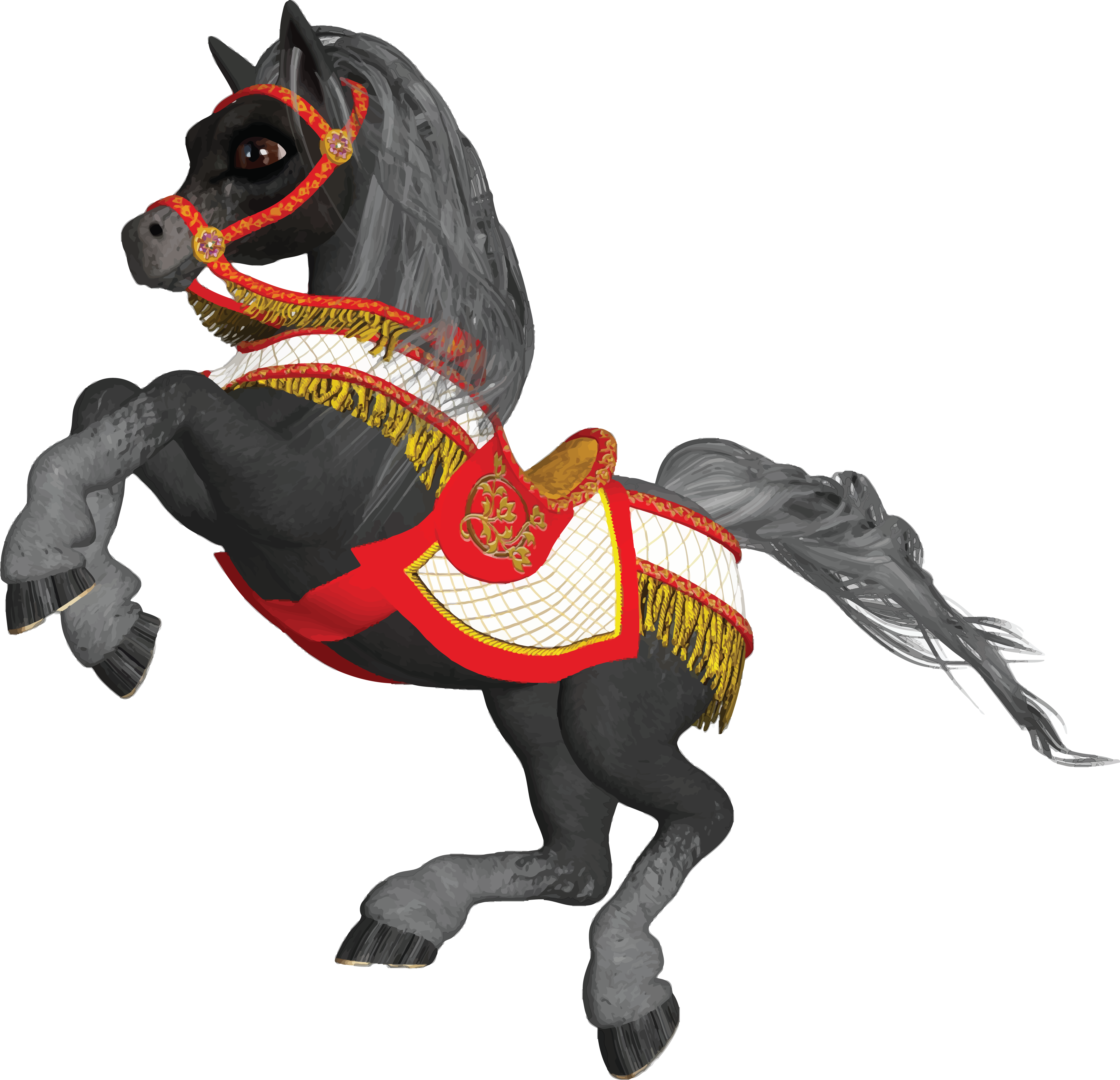Free Clipart Of A Rearing Horse - St George's Day Activities (4000x3856)