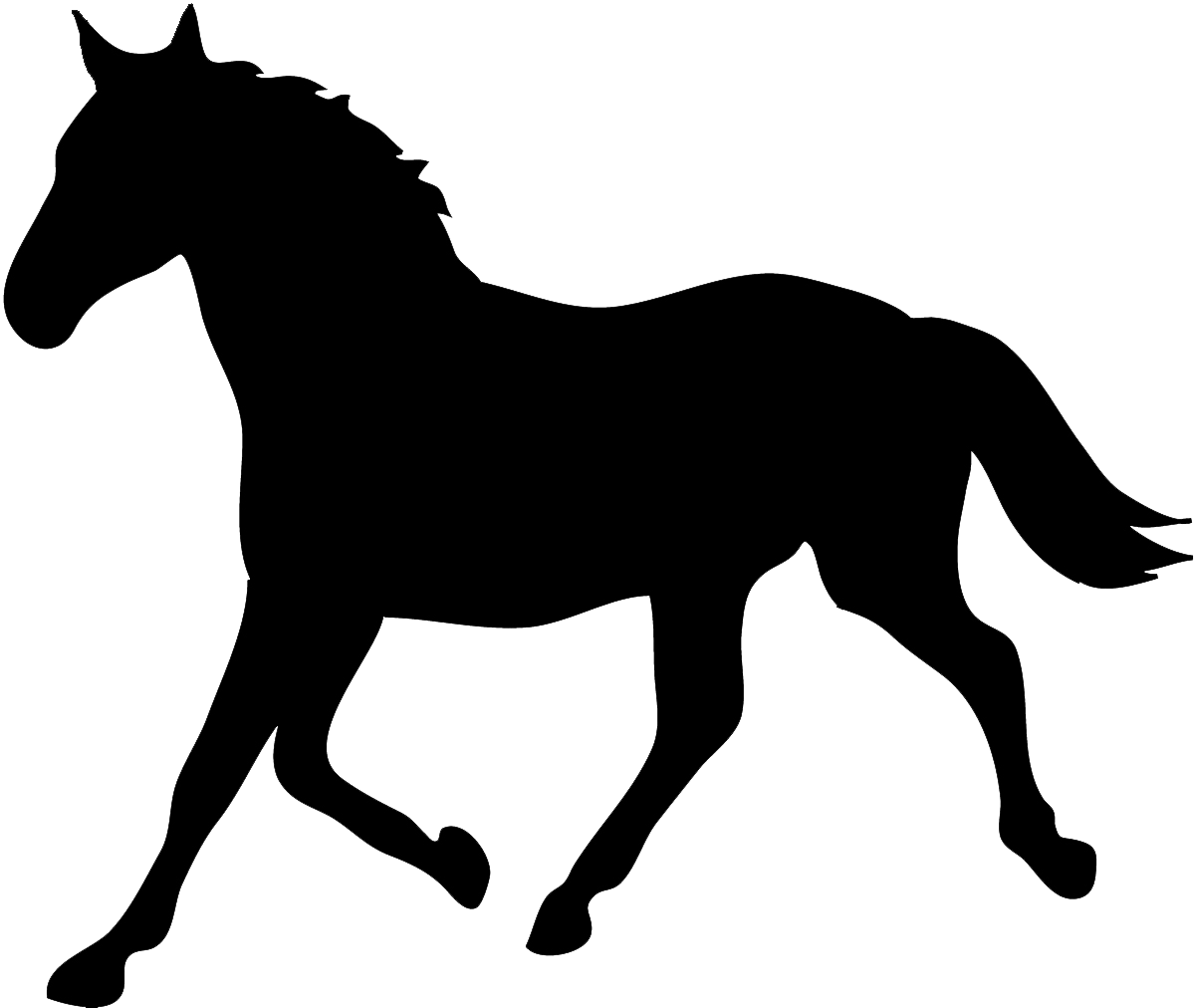 Tennessee Walking Horse Silhouette Equestrian Horse - Horse Silhouette Clip Art Free (1200x1012)