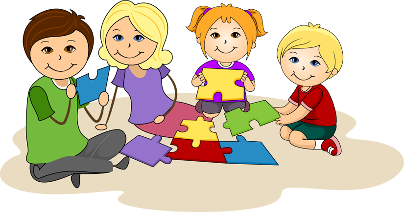 Kids Work Together Clipart (825x434)