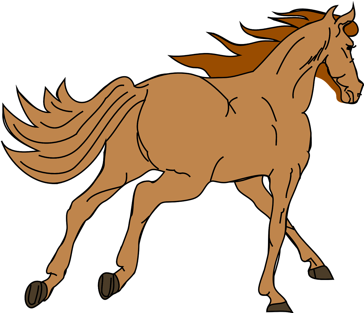 Tan Horse Clip Art At Clker - Horse Clip Art Free (1280x1090)
