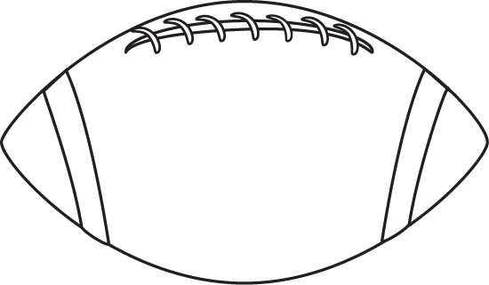 Black And White Football Clip Art - Circle (550x321)