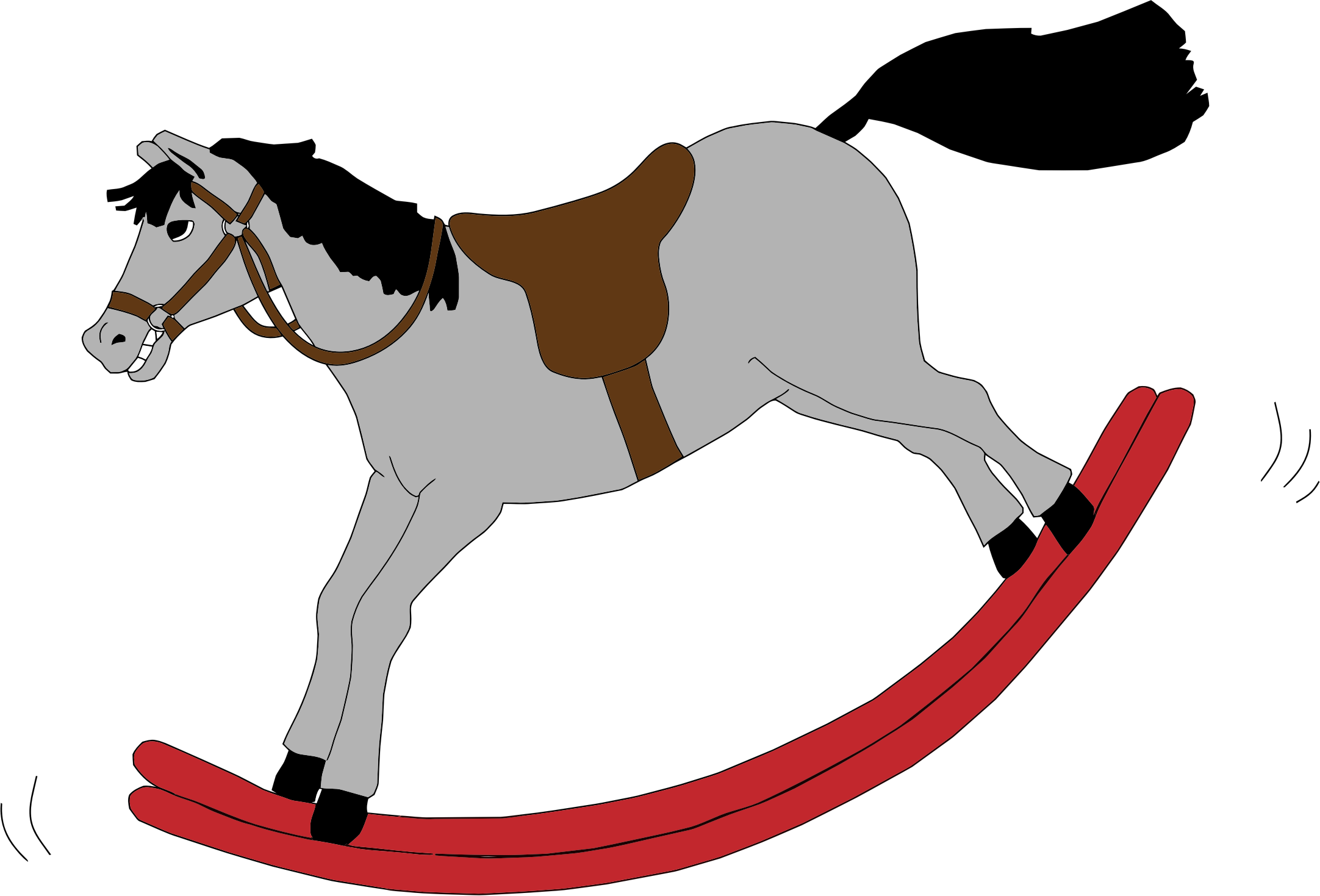 Rocking Horse - Clip Art (1105x750)