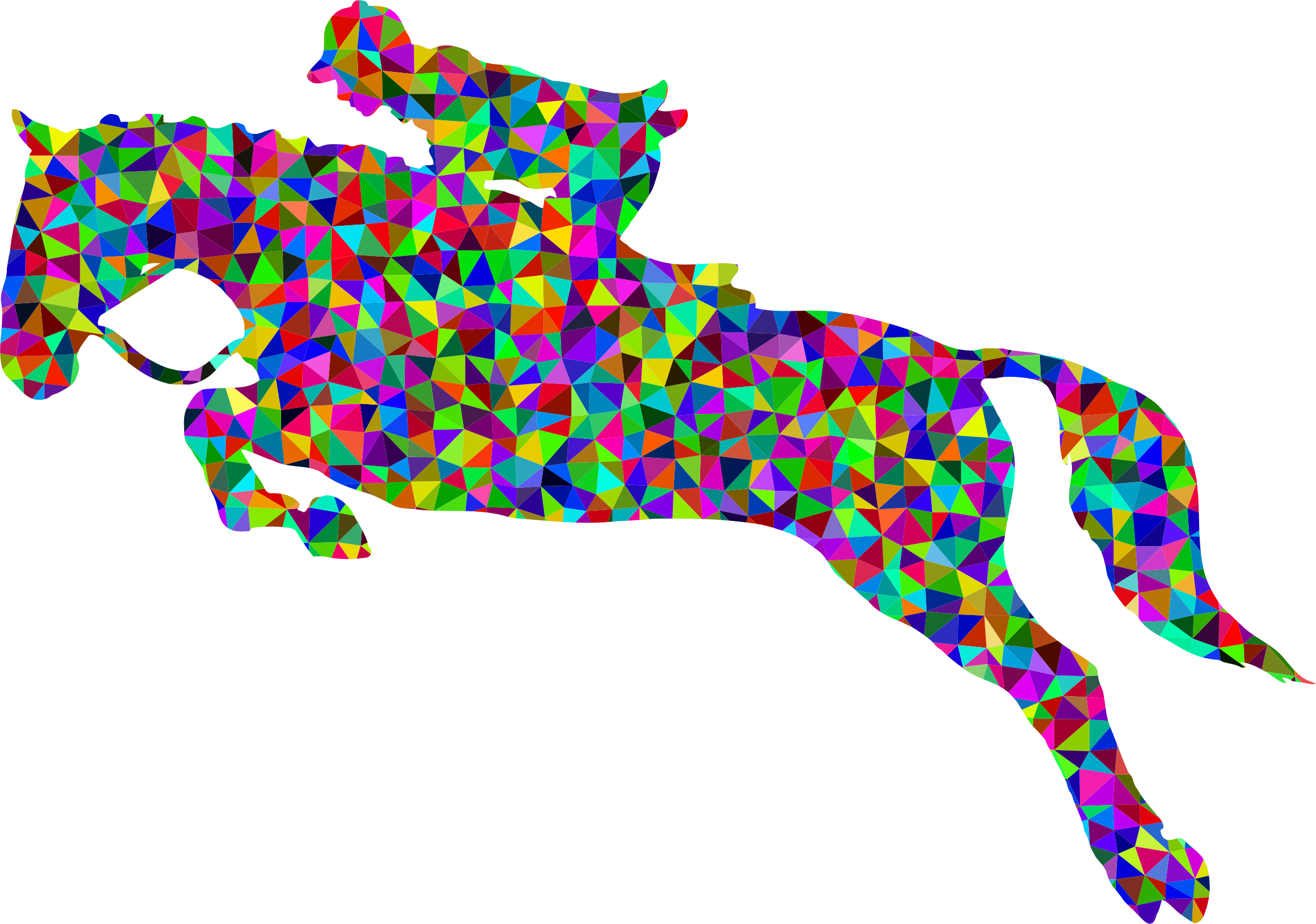 Low Poly Dressage - Jumping Horse Clip Art (2308x1621)