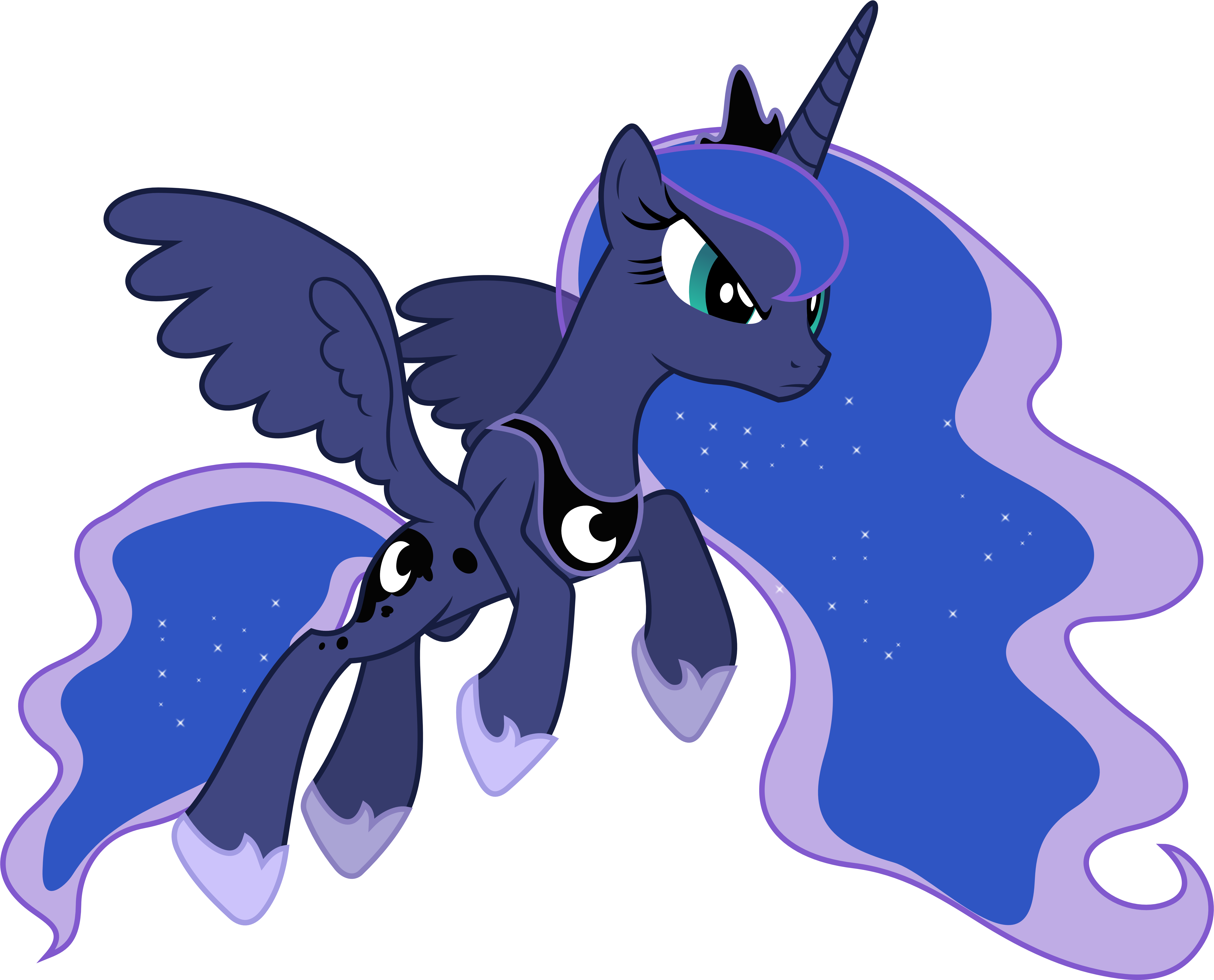 Princess Luna Pouncing By 90sigma - Angry Princess Luna Png (6420x5190)