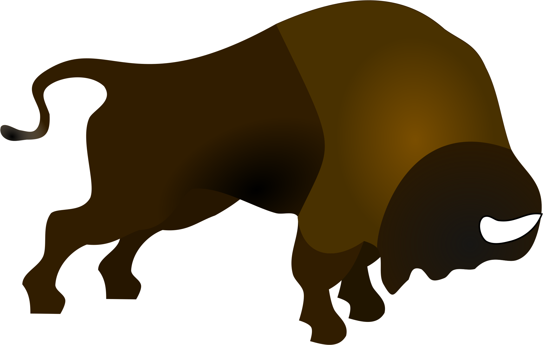 Bucking Bison In Colour - Rote Weißer Kaffee-tasse Stiers Kaffeetasse (2400x1333)