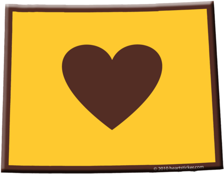 Heart In Wyoming Sticker - Heart (500x500)