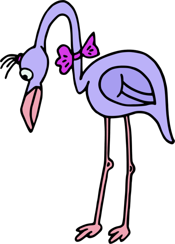 Flamingo Cartoon Images - Flamingo Long Shower Curtain (600x837)
