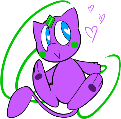 A Mew That Is Purple By Krystalfleming - Cartoon (500x500)