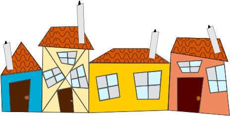 Free To Use Public Domain Houses Clip Art - Crazy House Clipart (555x278)