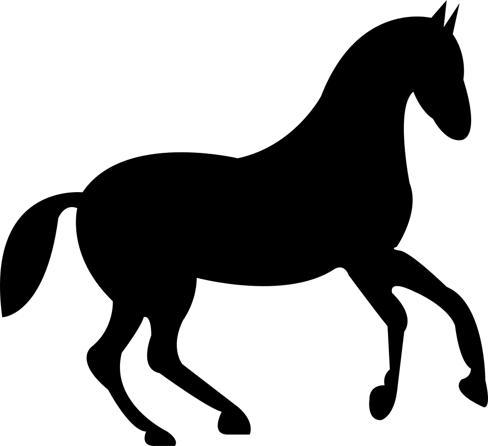 Dancing Race Black Horse Comments - Horse Icon (980x896)