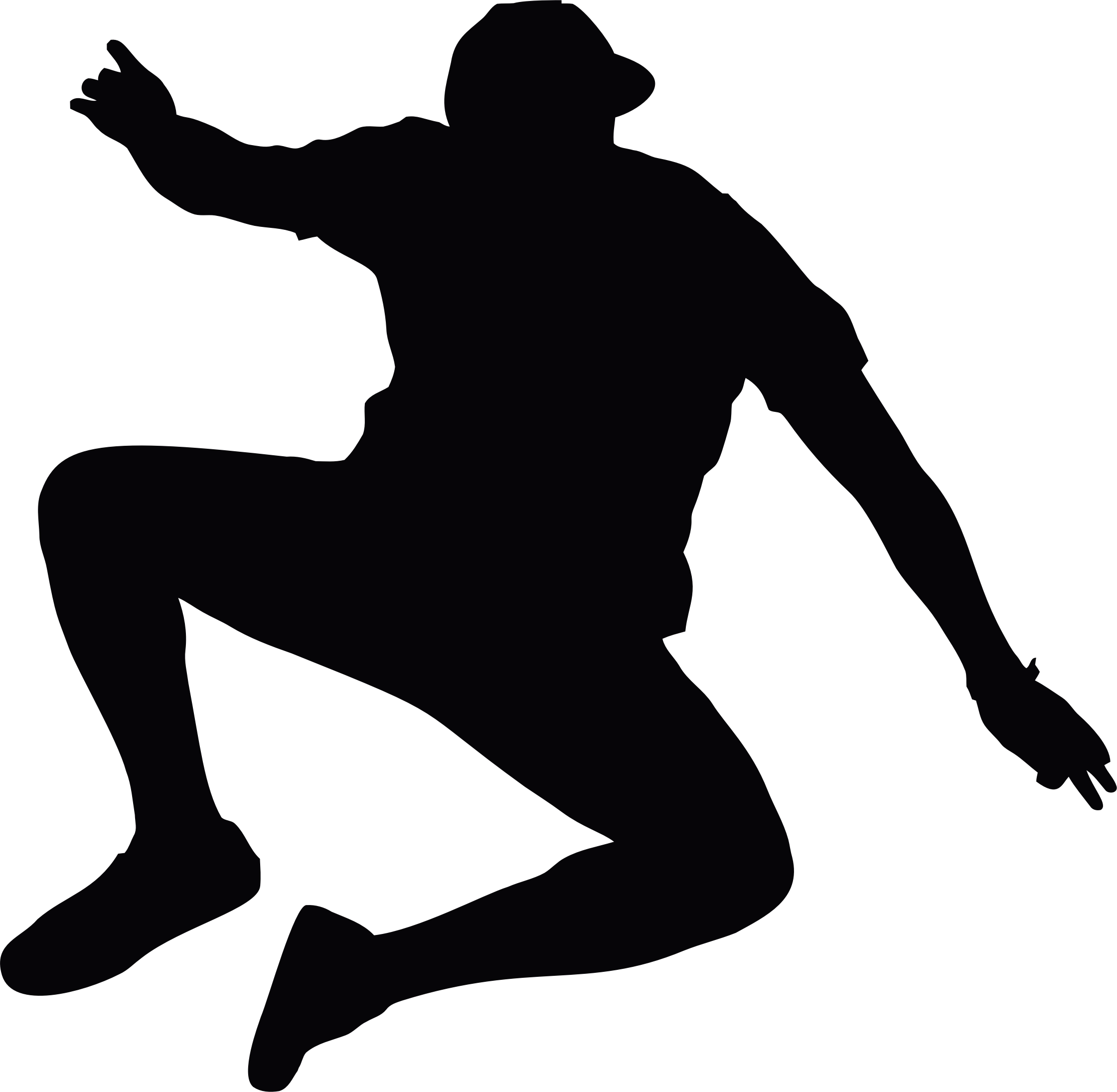 Jumping Man Silhouette - Jumping People Silhouette Png (2241x2190)
