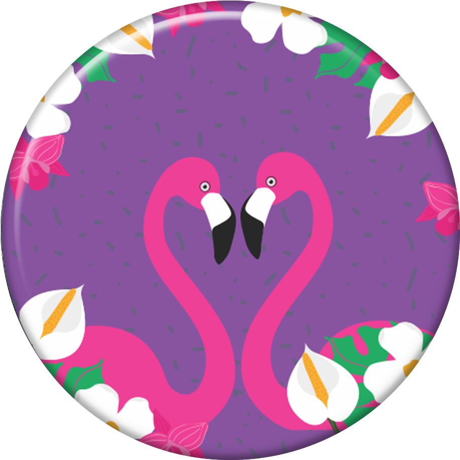 Pop Selfie Flamingo Coração - Collecting (1000x1000)