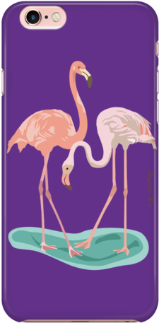 Iphone 6/6s, 'flamingos' **original Art Print By Ingrid - Mobile Phone (480x480)