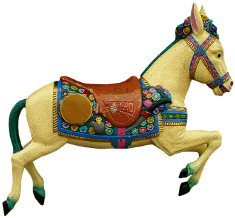 Carousel Horse, Carousel, Horse, Ride - Horse (500x395)