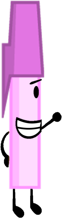 Pink Pen Pose - Bfdi Characters Pen Pink (259x870)