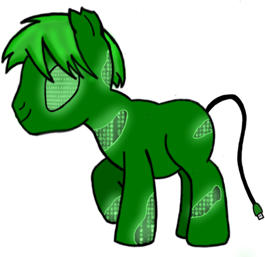 Mega Byte, The Virus Pony Colt By Tp-night - Mega Byte, The Virus Pony Colt By Tp-night (894x894)