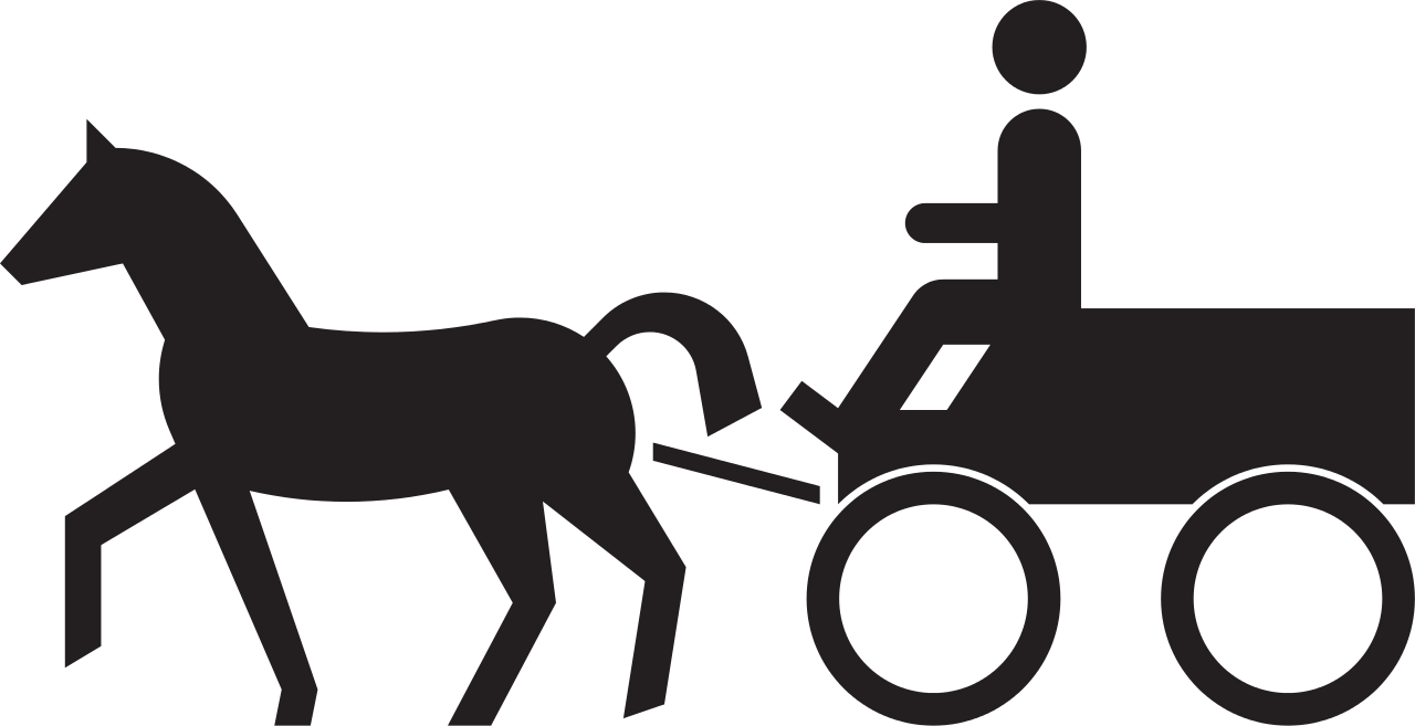 Sinnbild Gespannfuhrwerk, Stvo - Man Riding Horse Clipart (1280x657)